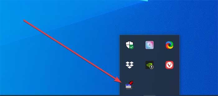 DeskPins pinchar sobre icono en la barra de herramientas