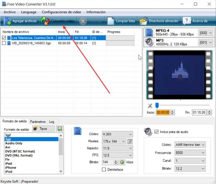 Zanahoria Preguntar pivote Free Video Converter, programa multiformato gratis para convertir vídeos