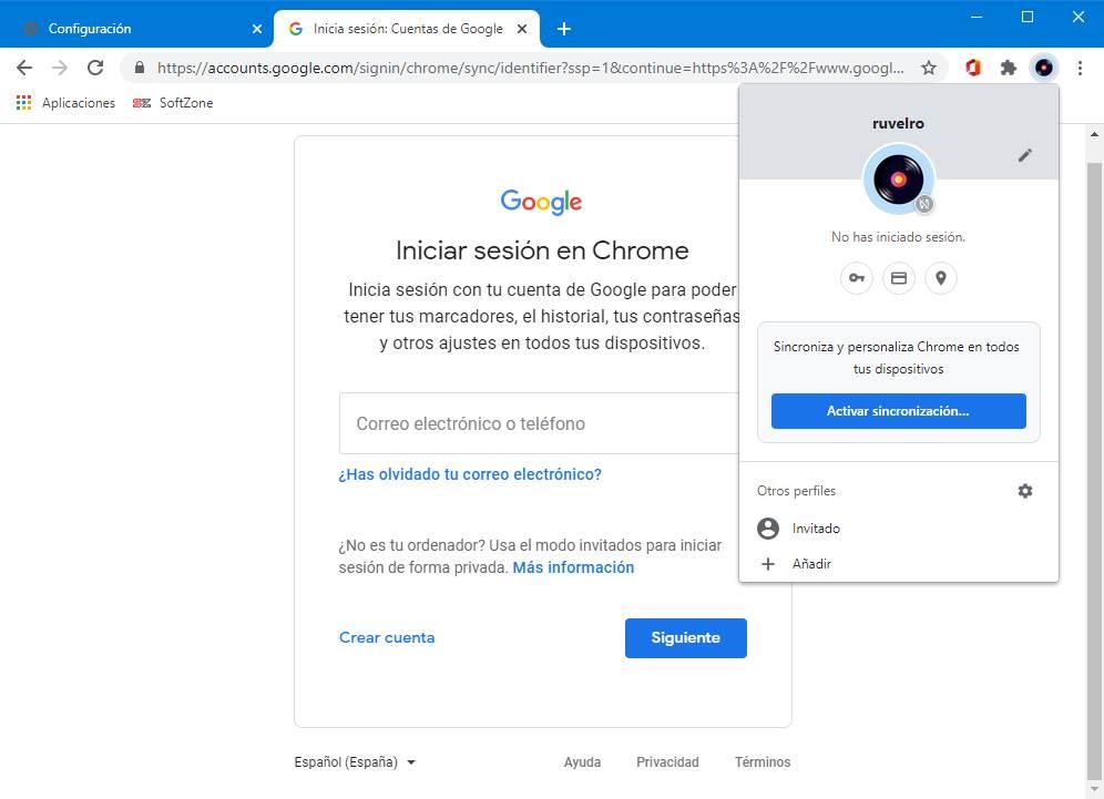 Google Chrome - Iniciar sesión
