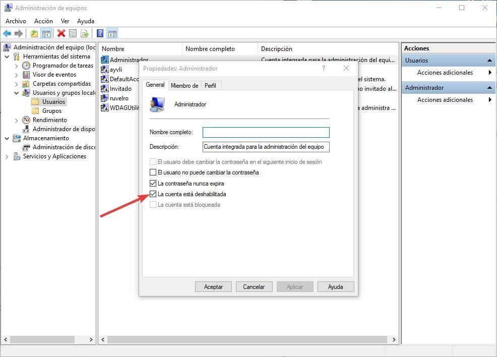 Activar cuenta superadministrador Windows - Alt 3
