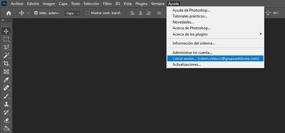 Adobe Photoshop - Desactivar la licencia del PC