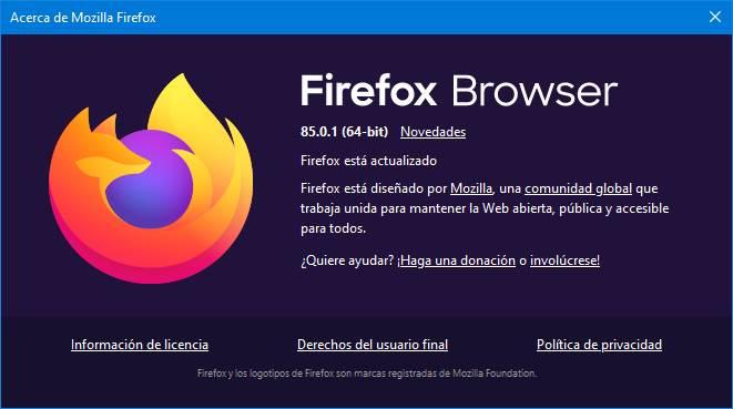 Firefox 85.0.1