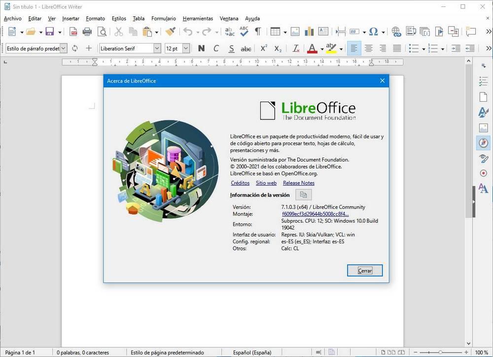 Writer LibreOffice 7.1