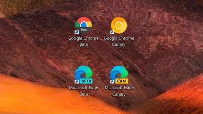 Chrome Edge Beta Canary