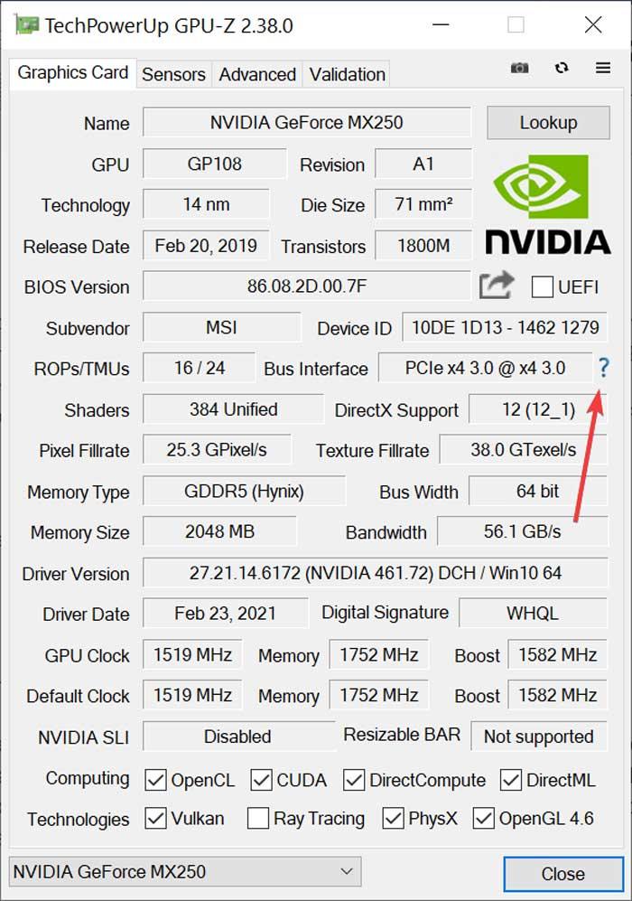 GPU-Z Graphics Card