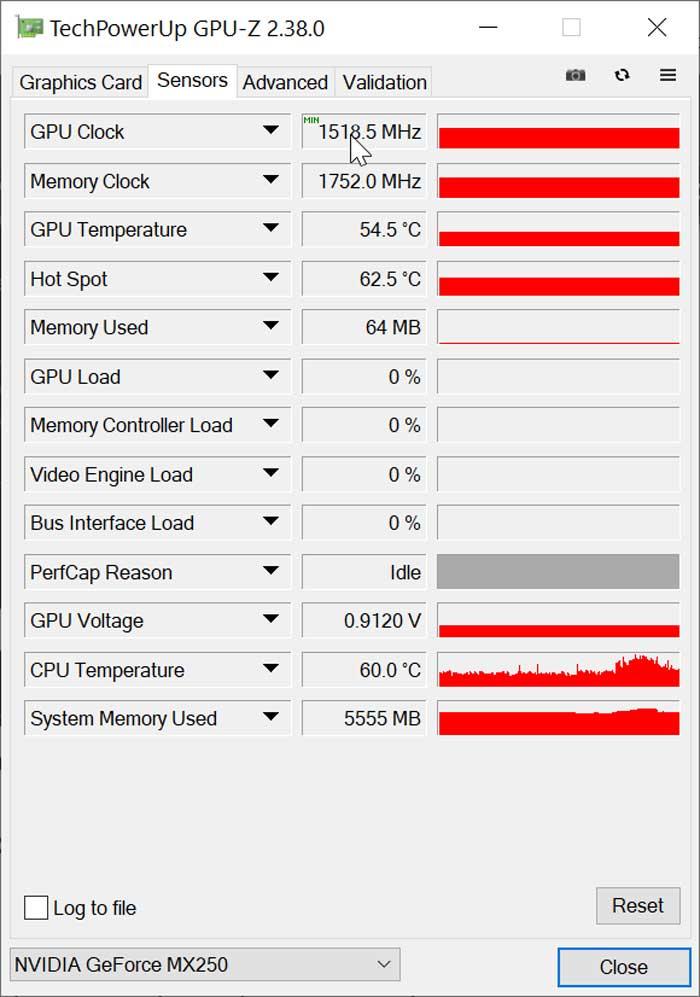 Датчики GPU-Z
