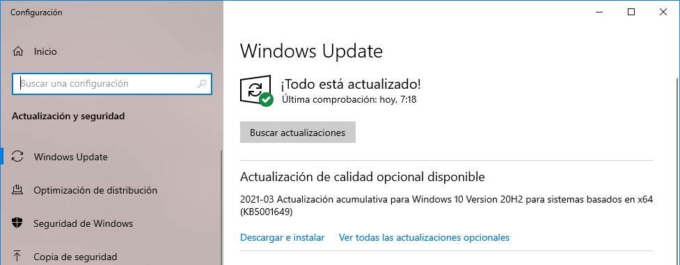 Parche KB5001649 Windows 10
