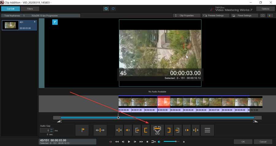 TMPGEnc Video Mastering Works cortar el archivo
