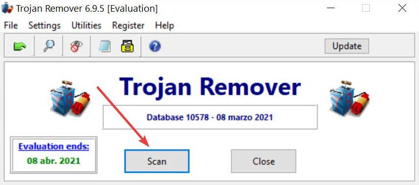 Trojan Remover scan