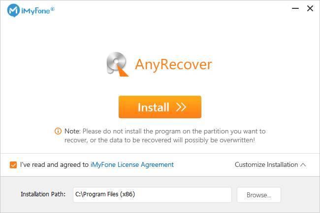 iMyFone AnyRecover - Récupérer les archives 1