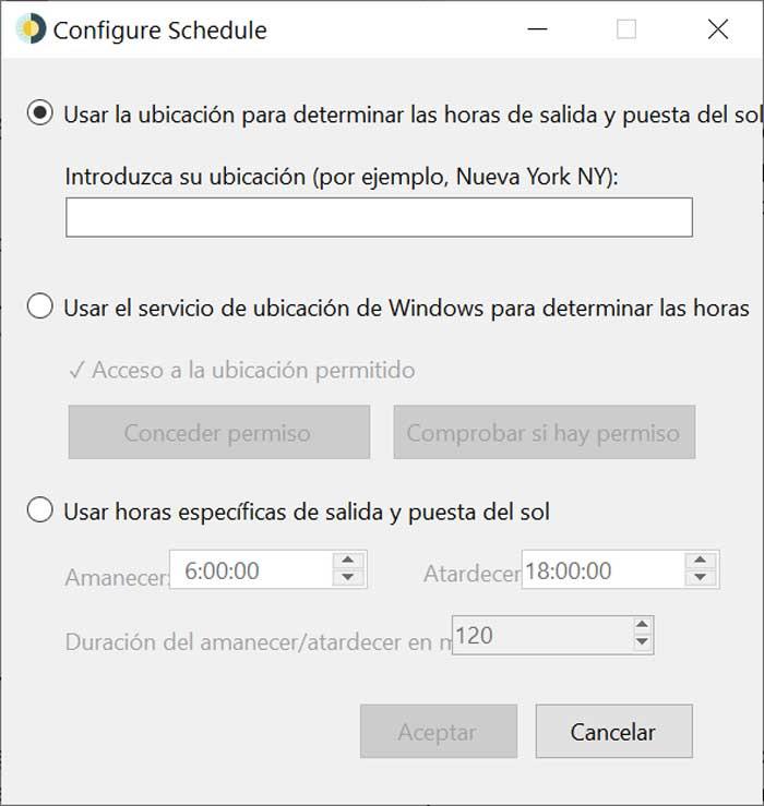 Configurar WinDynamicDesktop