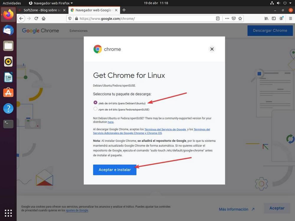 Instalar Chrome en Ubuntu - 1