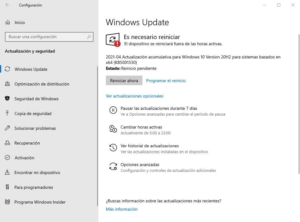 Parches seguridad KB5001330 abril 2021 Windows 10
