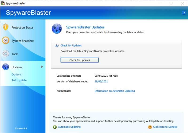 SpywareBlaster Updates