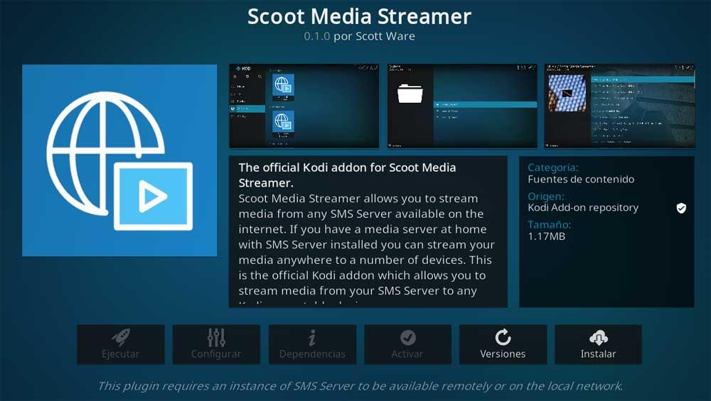 Scoot Media Streamer Kodi add-ons