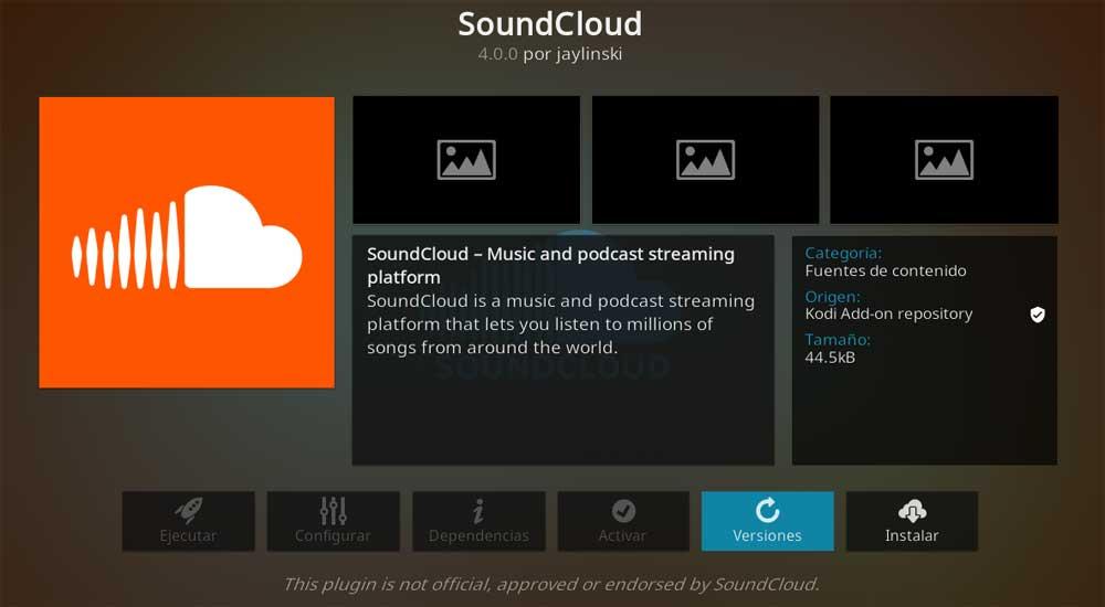 SoundCloud Kodi add-ons
