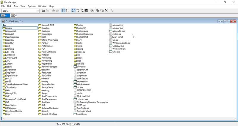 Windows File Manager solo directorios