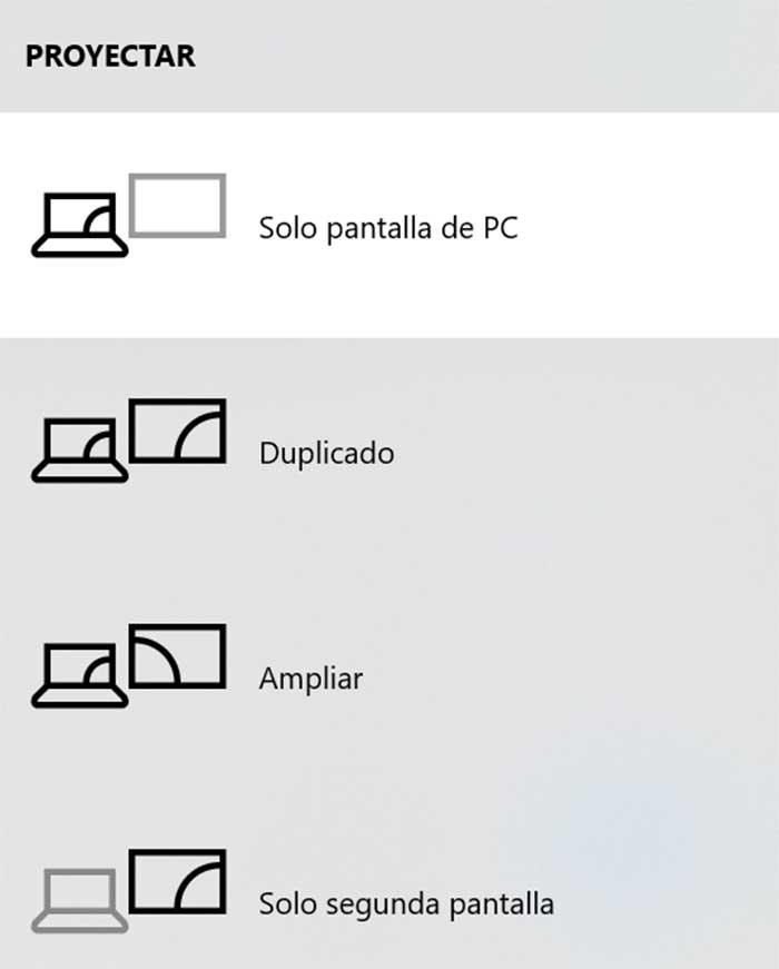 Windows Proyectar