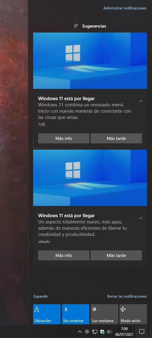 Anuncios Windows 11 en Windows 1