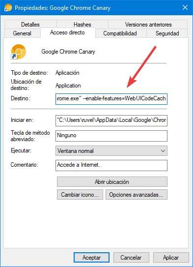 Chrome Canary WebUICodeCache