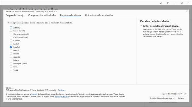 Descargar Visual Studio installieren - 6 -