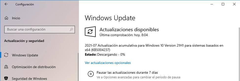 Parche KB5004237 Windows