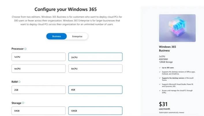 Suorita Windows 365 -suodatus