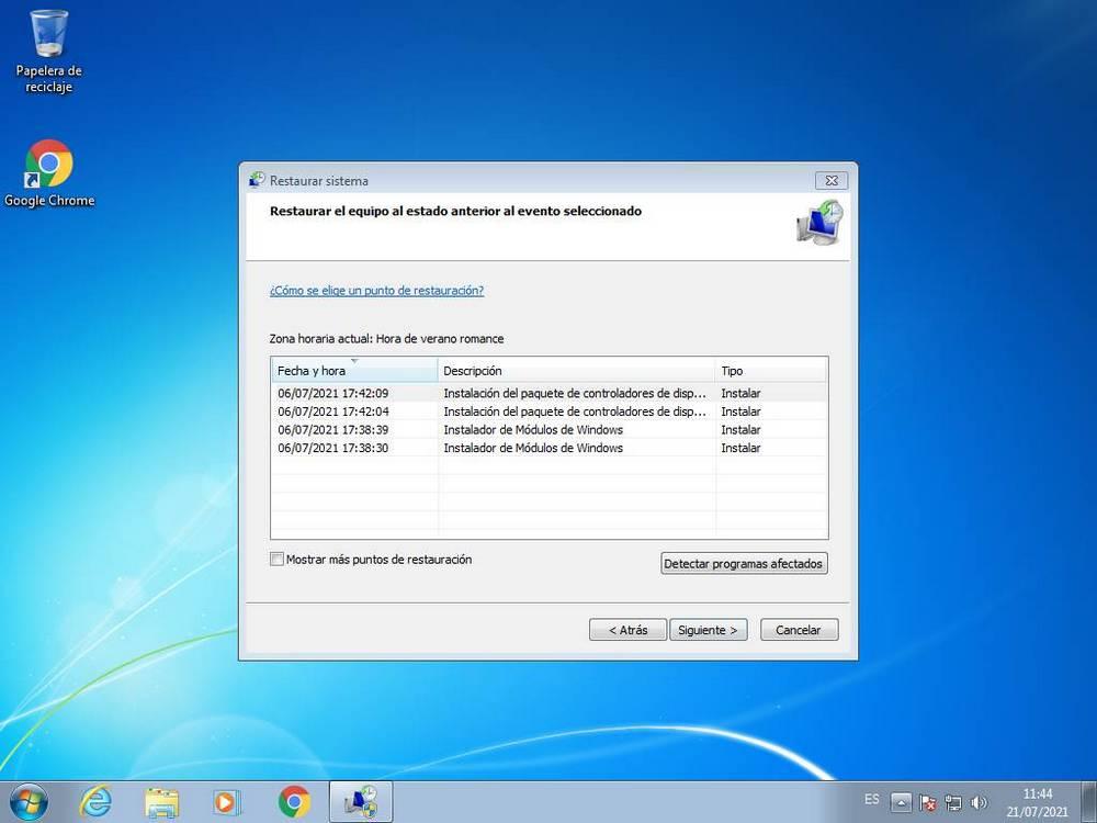 Restaurar Windows 7 estado anterior - 3