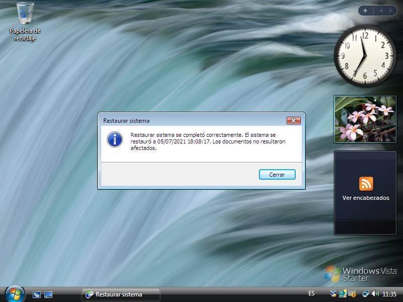 Restaurar Windows Vista estado anterior - 7