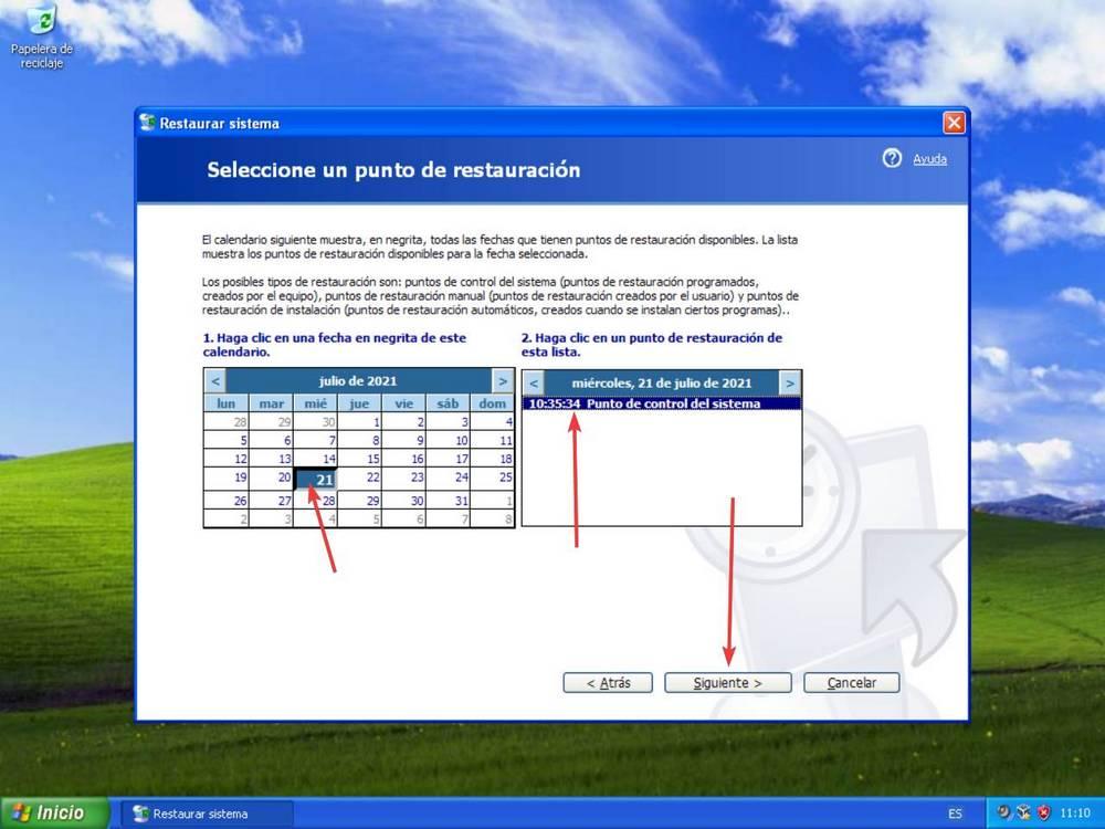 Restaurar Windows XP estado anterior - 3