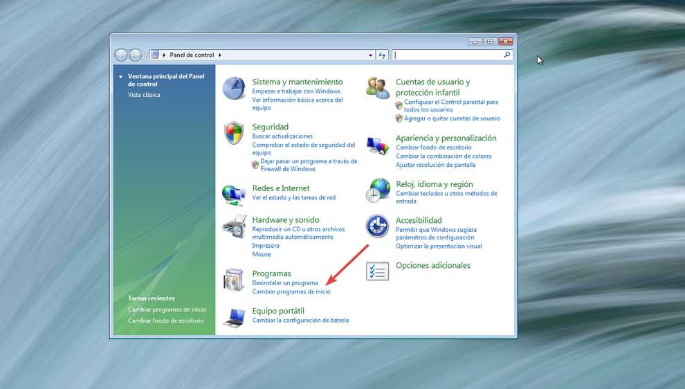 Windows Vista cambiar programas de inicio