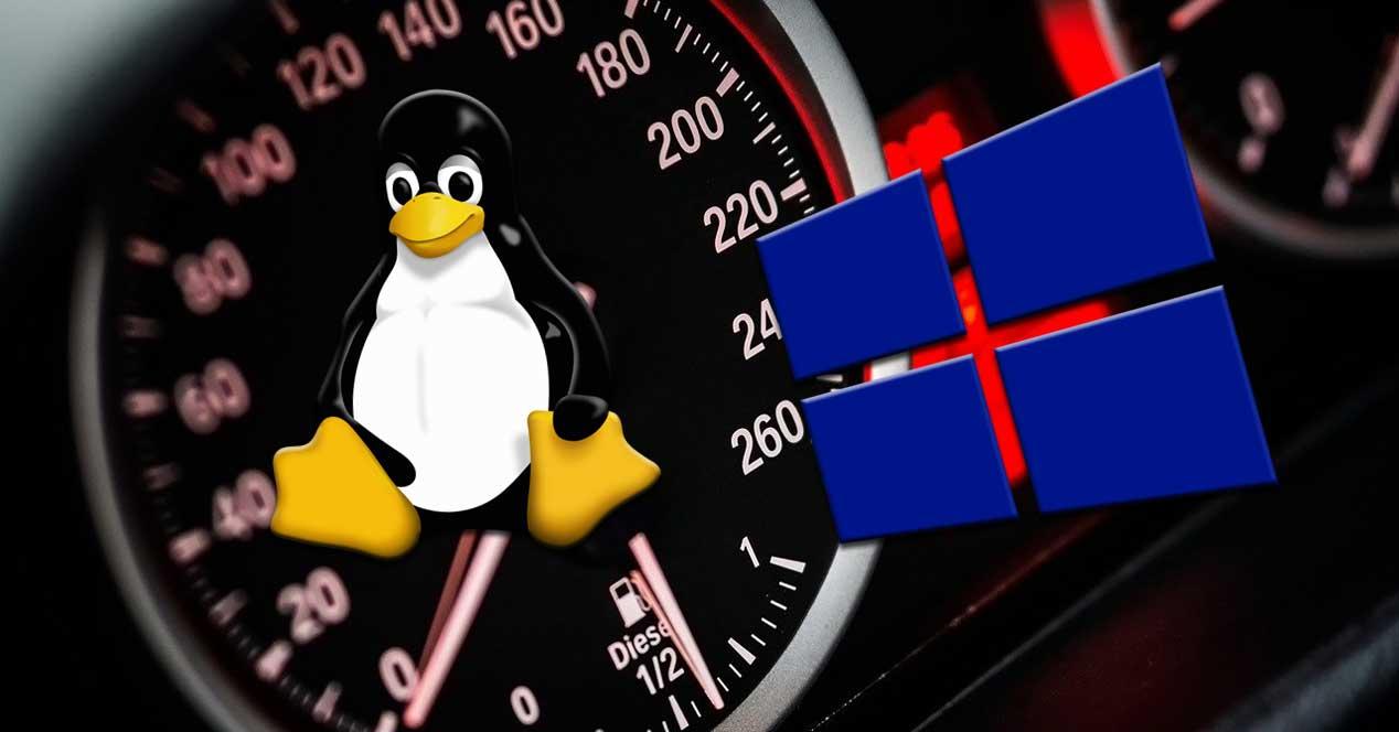 velocidad windows linux