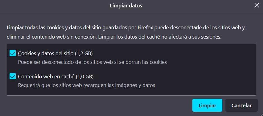 Datos Firefox