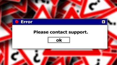 Error contactar soporte