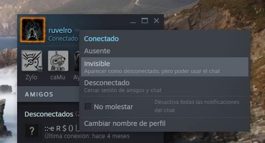 Chat Steam invisible