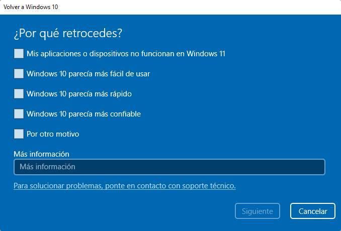 Desinstalar Windows 11 y volver a Windows 10 - 5