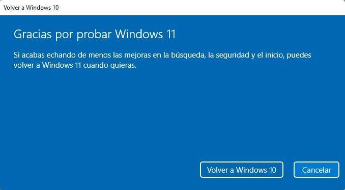 Desinstalar Windows 11 y volver a Windows 10 - 9