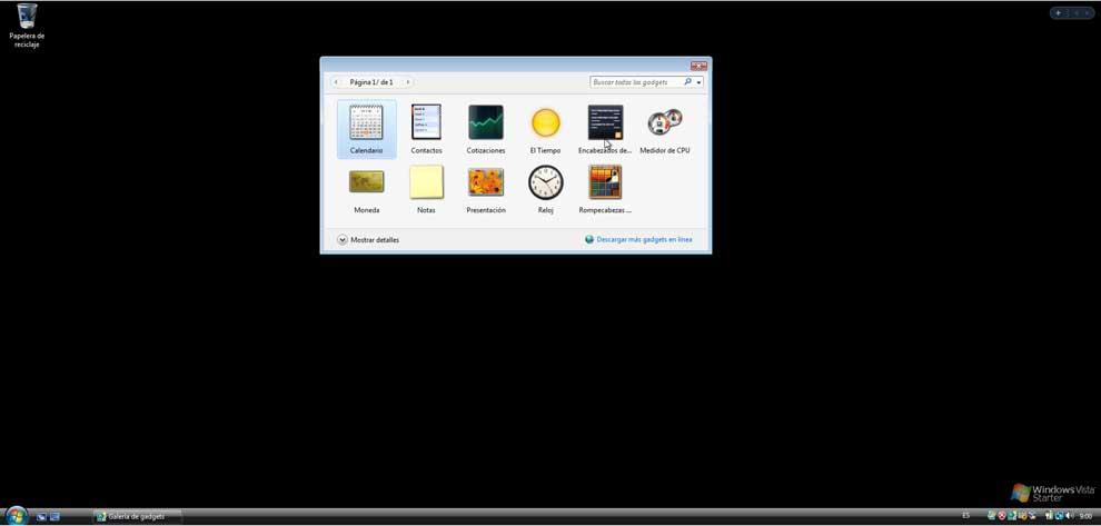 Gadgets de Windows Vista