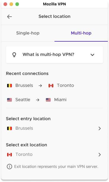 Multi Hop Mozilla VPN