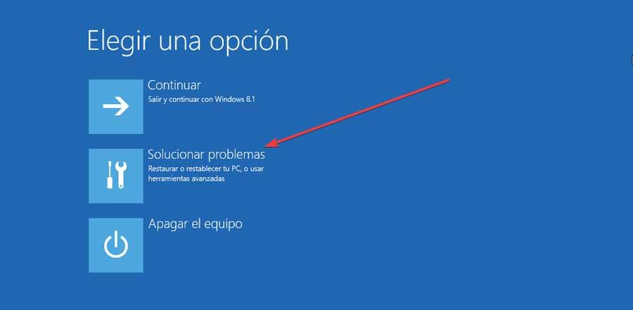Windows 8 Solucionar problemas
