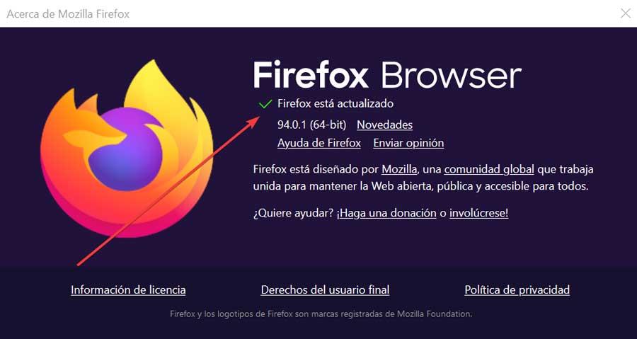 Uppdatera Firefox