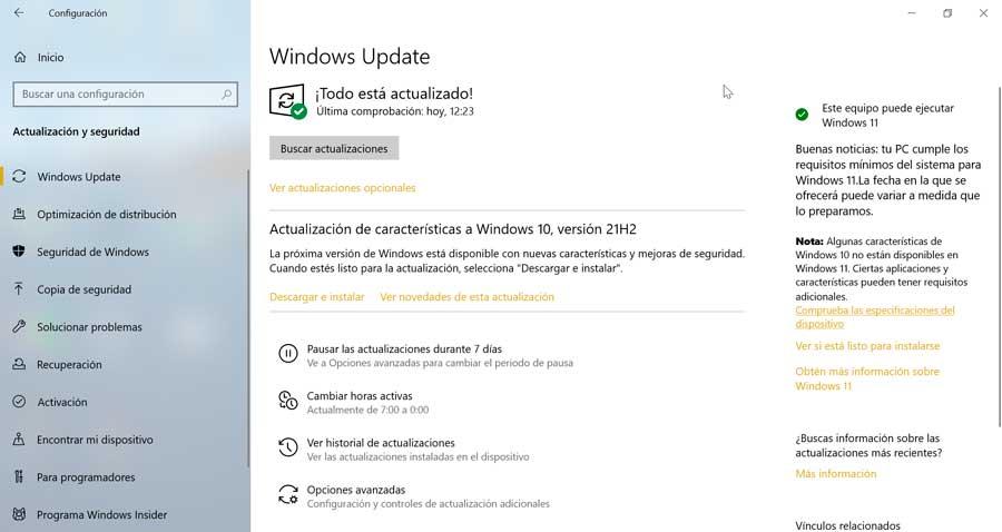 Windows actualizaciones pendientes