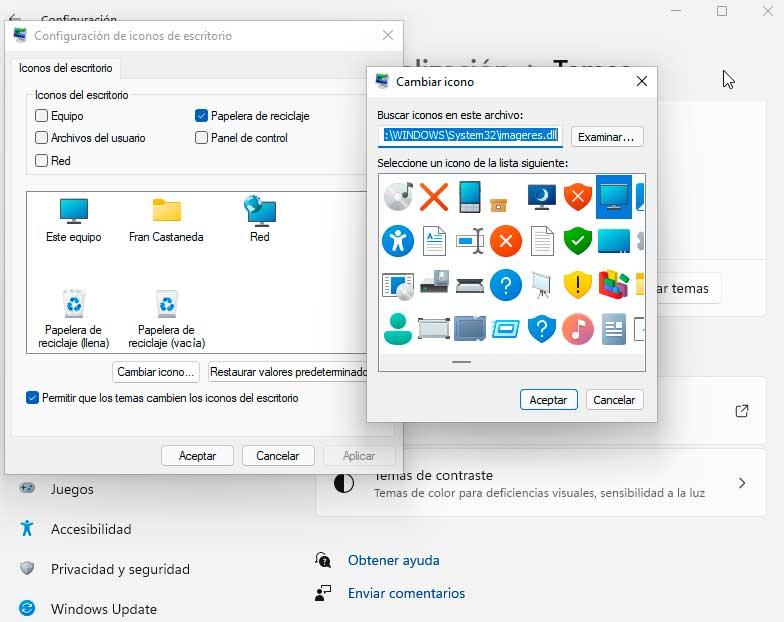 Kambiar-Iconos des Schreibers in Windows 11