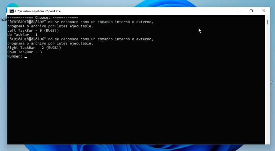 Cambiar ตำแหน่ง barra de tareas บน Windows 11