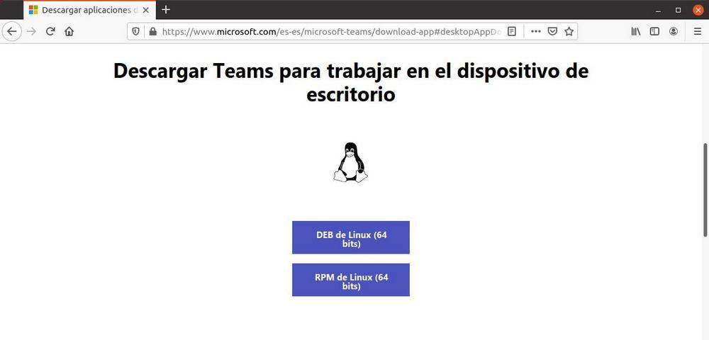 Descargar Microsoft Teams Linux