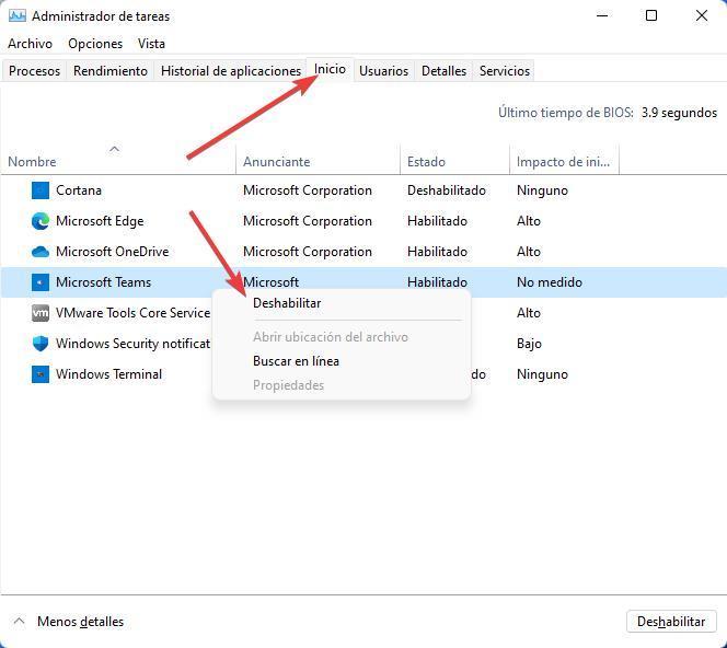 Deshabilitar arranque automático de Teams en Windows 11 - 1