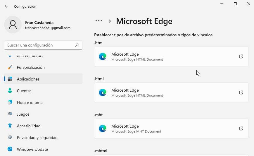 Edge navegador predeterminato in Windows 11