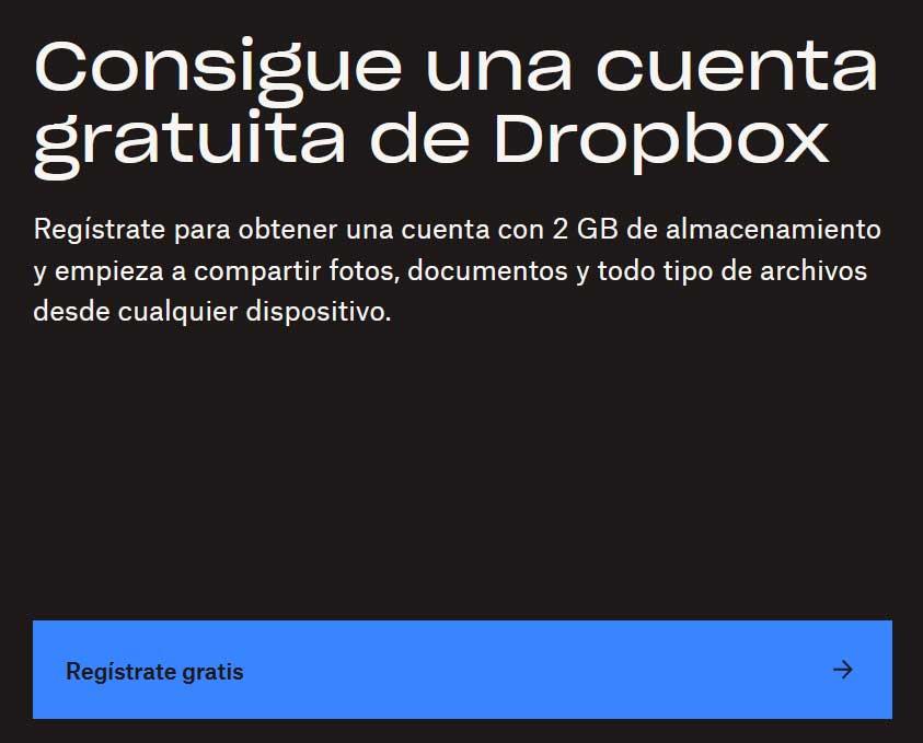 dropbox gratis
