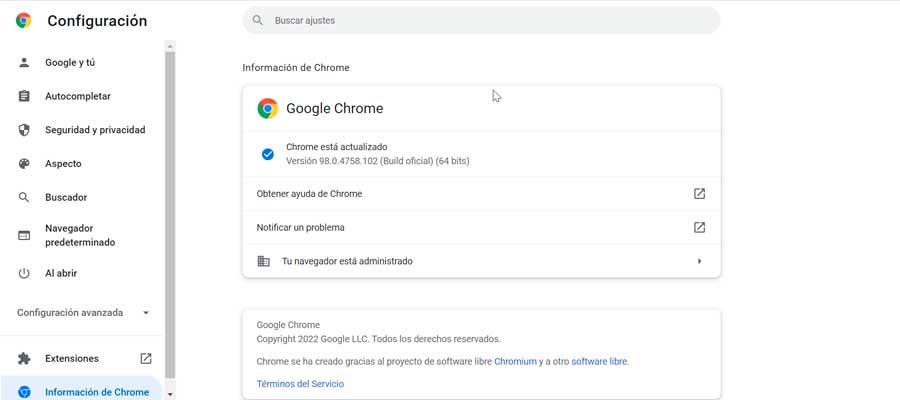 Actualizar Chrome