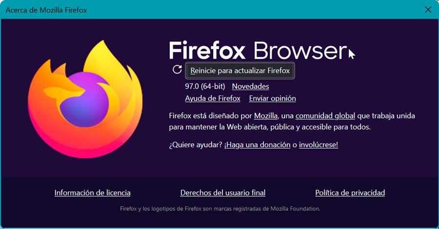 Aktualisieren Sie Firefox